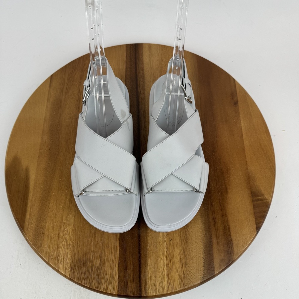 Womens‎ Marni Fussbet Crisscross Lily White Leather Wedge Sandals Size EU 39 GUC